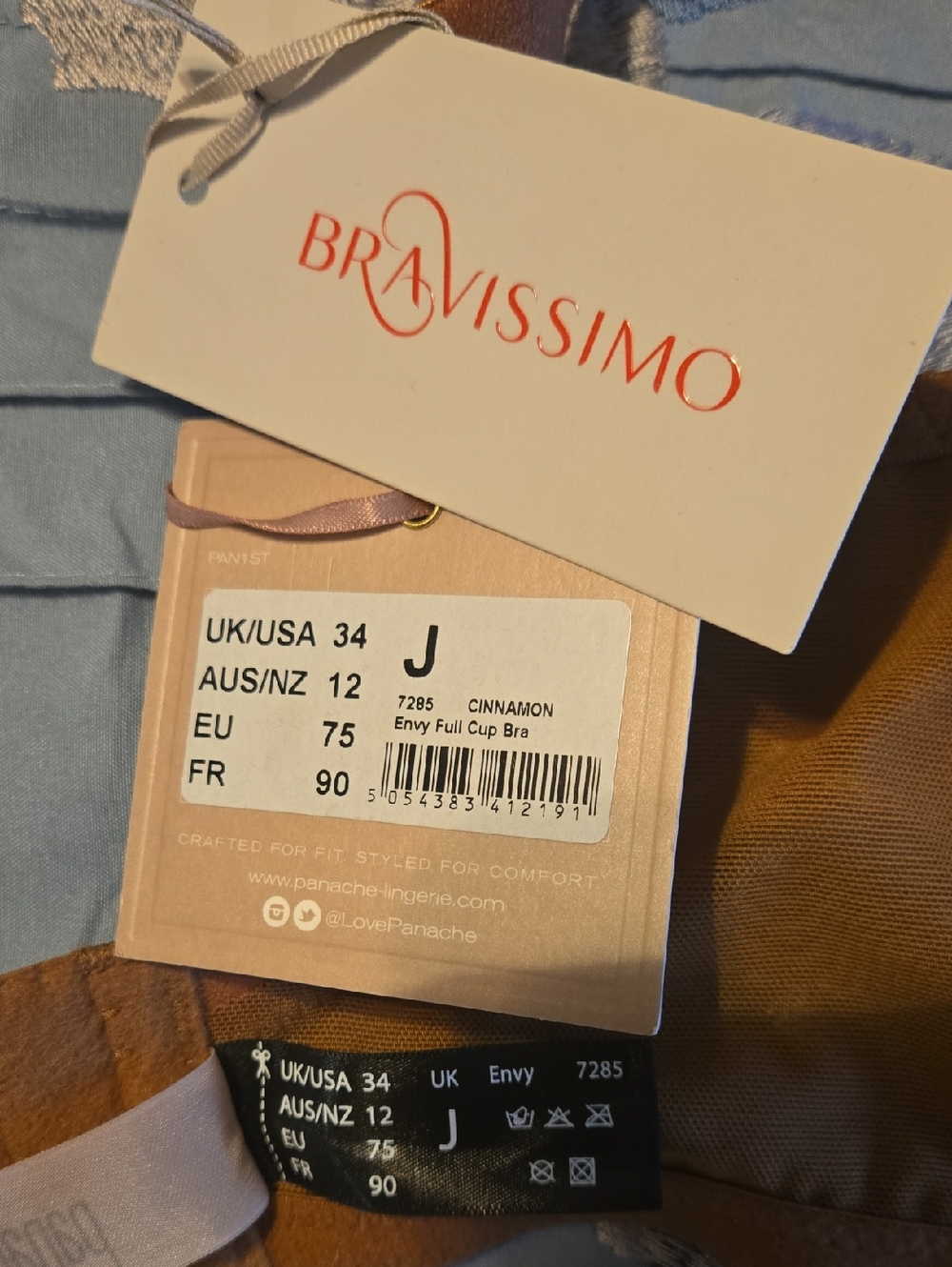 Panache Envy Full Cup Bra in Cinnamon Brown